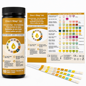 100 x 12 Parameter Urine Test Strips (Creatinine, Microalbumin, UTI Infection, Ketone, Blood, Glucose Testing Sticks)