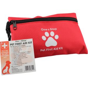 ONE STEP TRAVEL PET FIRST AID KIT RED